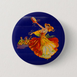 Chapa Redonda De 5 Cm hermosa bailarina española