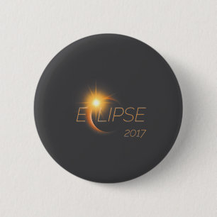 Chapa Redonda De 5 Cm Hermoso gráfico del eclipse solar 2017