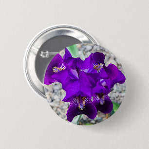 Chapa Redonda De 5 Cm Hermoso iris morado