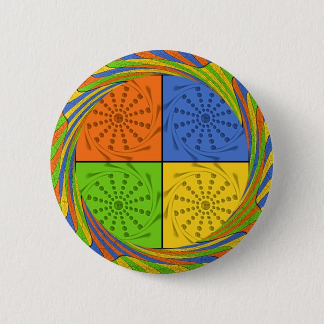 Chapa Redonda De 5 Cm Hermoso patrón egipcio audaz: un diseño deslumbran (Anverso)