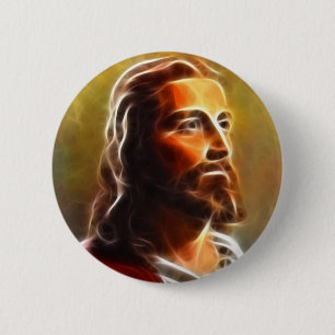 Chapa Redonda De 5 Cm Hermoso retrato de Jesús
