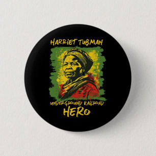 Chapa Redonda De 5 Cm Héroe del ferrocarril subterráneo Harriet Tubman h