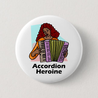 Chapa Redonda De 5 Cm Heroína del acordeón
