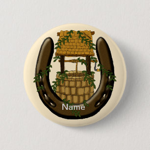 Chapa Redonda De 5 Cm Herradura Deseando Bien