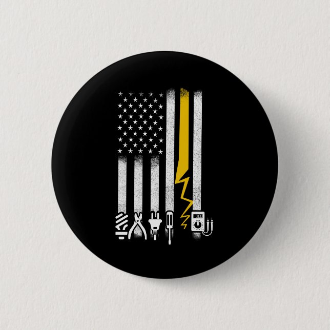 Chapa Redonda De 5 Cm Herramientas de la bandera estadounidense para los (Anverso)