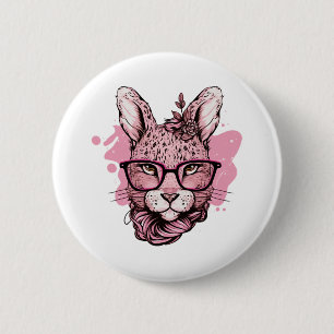 Chapa Redonda De 5 Cm Hervidad Cute Cara Gafas Rosa Leopardo Floral Pasc