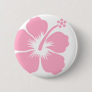 Chapa Redonda De 5 Cm Hibisco rosado F
