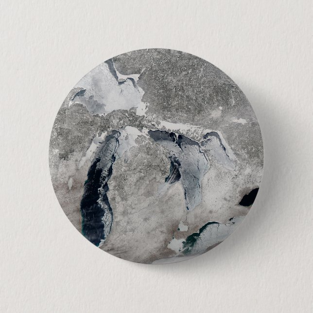 Chapa Redonda De 5 Cm Hielo En Los Grandes Lagos, Estados Unidos. (Anverso)