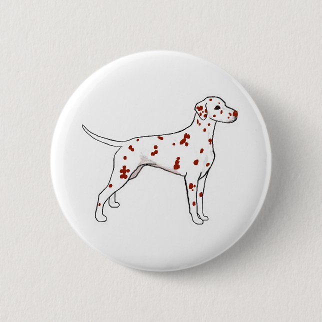Chapa Redonda De 5 Cm Hígado Dalmatian (Anverso)