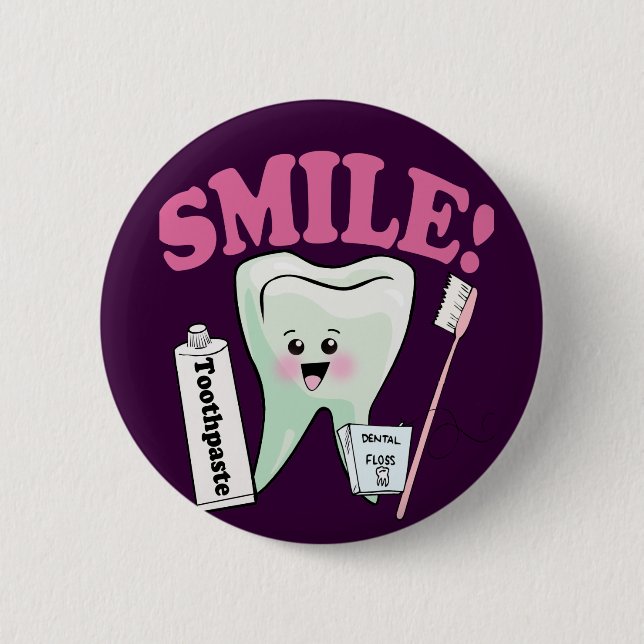 Chapa Redonda De 5 Cm Higienista Dental Dentista (Anverso)