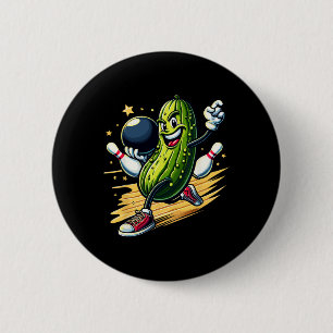 Chapa Redonda De 5 Cm Hilarious Bowling Pickle