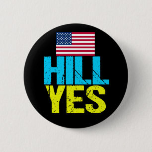 Chapa Redonda De 5 Cm Hill Yes Modern Hillary Clinton