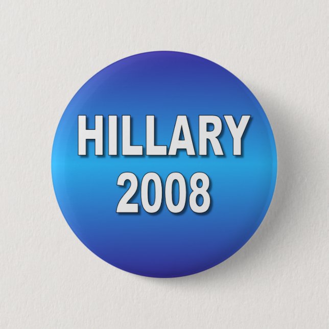 Chapa Redonda De 5 Cm Hillary 2008 (Anverso)
