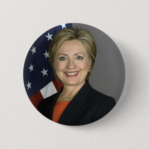 Chapa Redonda De 5 Cm Hillary Clinton