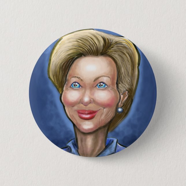 Chapa Redonda De 5 Cm Hillary Clinton (Anverso)