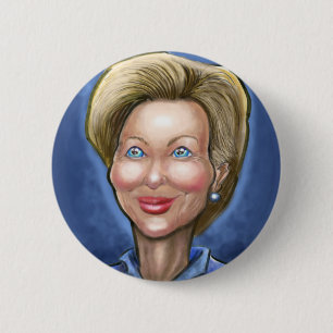 Chapa Redonda De 5 Cm Hillary Clinton