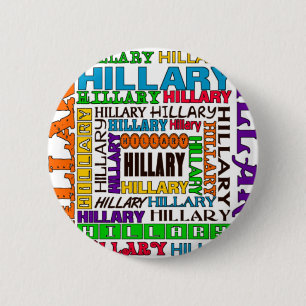 Chapa Redonda De 5 Cm Hillary Clinton