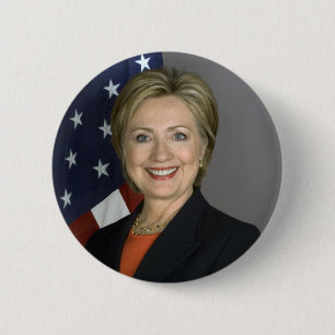 Chapa Redonda De 5 Cm Hillary Clinton