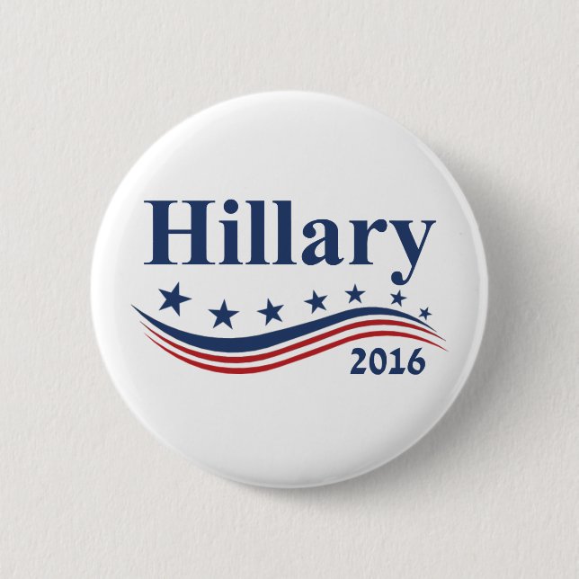 Chapa Redonda De 5 Cm Hillary Clinton 2016 (Anverso)