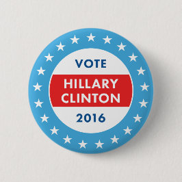 Chapa Redonda De 5 Cm Hillary Clinton 2016