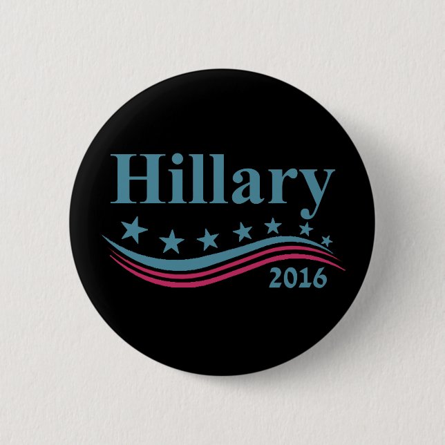 Chapa Redonda De 5 Cm Hillary Clinton 2016 (Anverso)