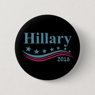 Chapa Redonda De 5 Cm Hillary Clinton 2016