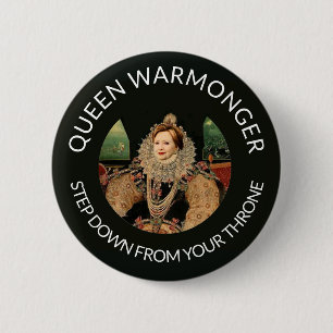 Chapa Redonda De 5 Cm Hillary Clinton alias Reina Warmonger