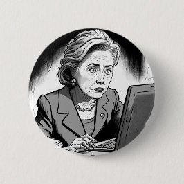 Chapa Redonda De 5 Cm Hillary Clinton Borrando 33.000 correos electrónic