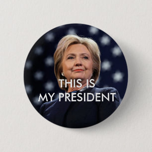 Chapa Redonda De 5 Cm Hillary Clinton - éste es mi presidente Button