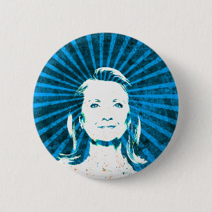 Chapa Redonda De 5 Cm Hillary Clinton para el presidente 2016