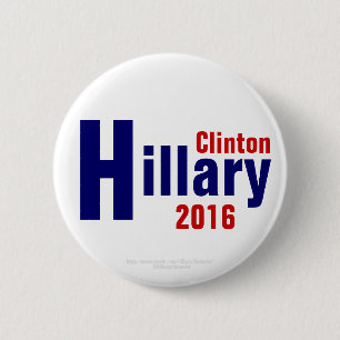 Chapa Redonda De 5 Cm Hillary Clinton para el presidente 2016 de los