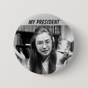 CHAPA REDONDA DE 5 CM HILLARY CLINTON PARA PRESIDENTE