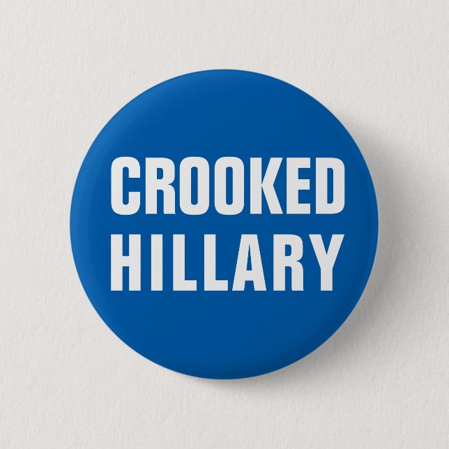 Chapa Redonda De 5 Cm Hillary Clinton torcida (Anverso)