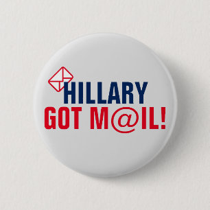 Chapa Redonda De 5 Cm ¡Hillary consiguió el correo!