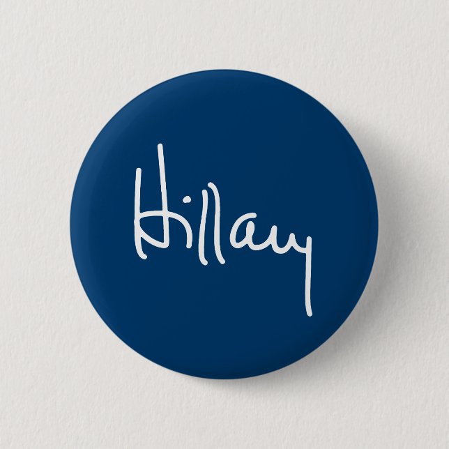 Chapa Redonda De 5 Cm Hillary dedica (blanco) - .png (Anverso)