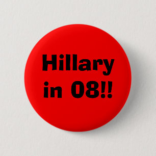 Chapa Redonda De 5 Cm ¡Hillary en 08!!