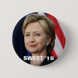 Chapa Redonda De 5 Cm Hillary para el presidente