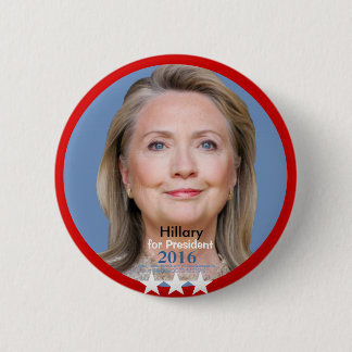 Chapa Redonda De 5 Cm HILLARY para el presidente 2016