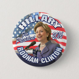 Chapa Redonda De 5 Cm Hillary Rodham Clinton 2016