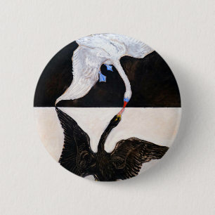 Chapa Redonda De 5 Cm Hilma af Klint The Swan