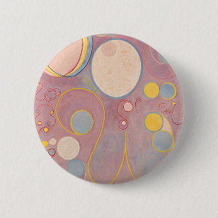 Chapa Redonda De 5 Cm Hilma af Klint The Ten Largest No.7