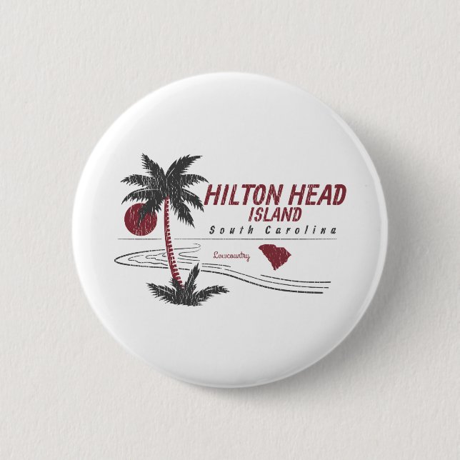 Chapa Redonda De 5 Cm Hilton Head Island Lowcountry (Anverso)