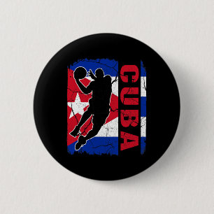 Chapa Redonda De 5 Cm Hinchas de Bysketbyll Player Cuby Flag Bysketbyll