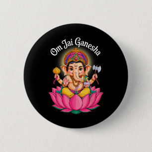Chapa Redonda De 5 Cm Hindu Ganesha Puja Dios Elefante India Meditación 