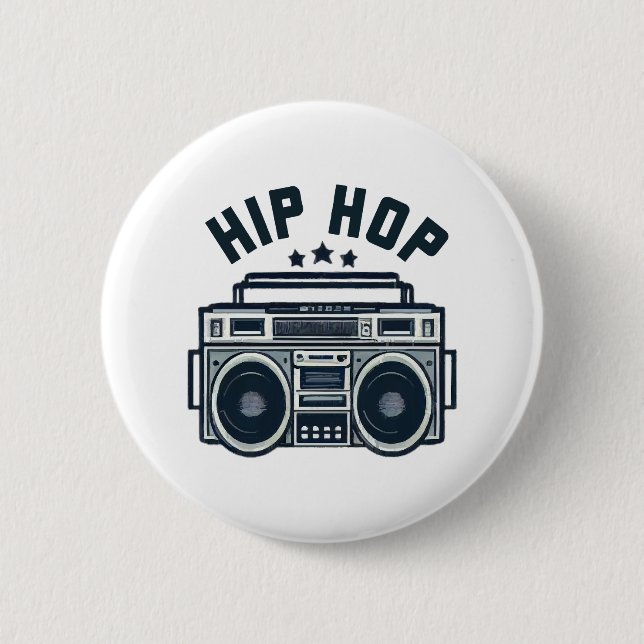 Chapa Redonda De 5 Cm Hip hop (Anverso)
