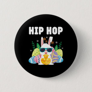 Chapa Redonda De 5 Cm Hip Hop Conejo de Pascua Feliz Día de Pascua
