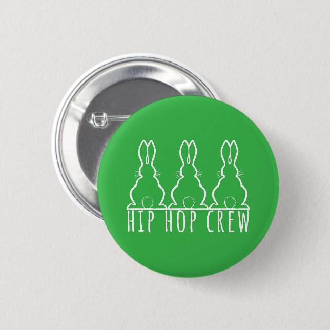 Chapa Redonda De 5 Cm Hip Hop Crew Cute Bunny Rabbits (Anverso y reverso)