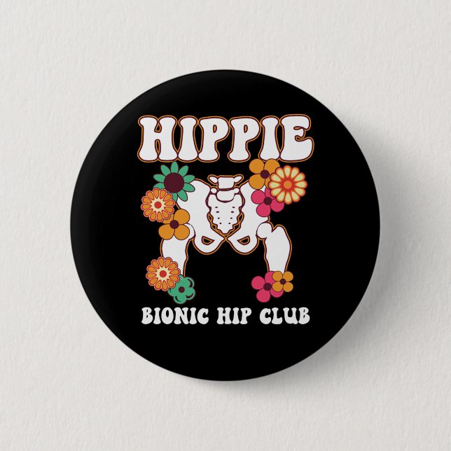 Chapa Redonda De 5 Cm Hippie Bionic Hip Club Recaudación Funciona (Anverso)