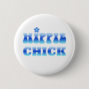 Chapa Redonda De 5 Cm HIPPIE cHICK