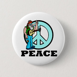 Chapa Redonda De 5 Cm Hippie de paz